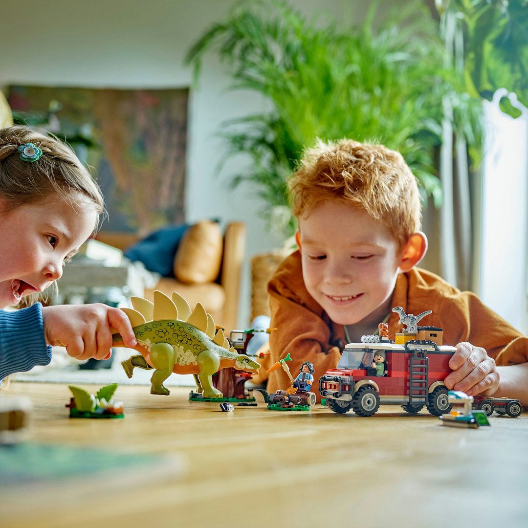 LEGO jurassic world dinosaurusmissies stegosaurus ontdekking