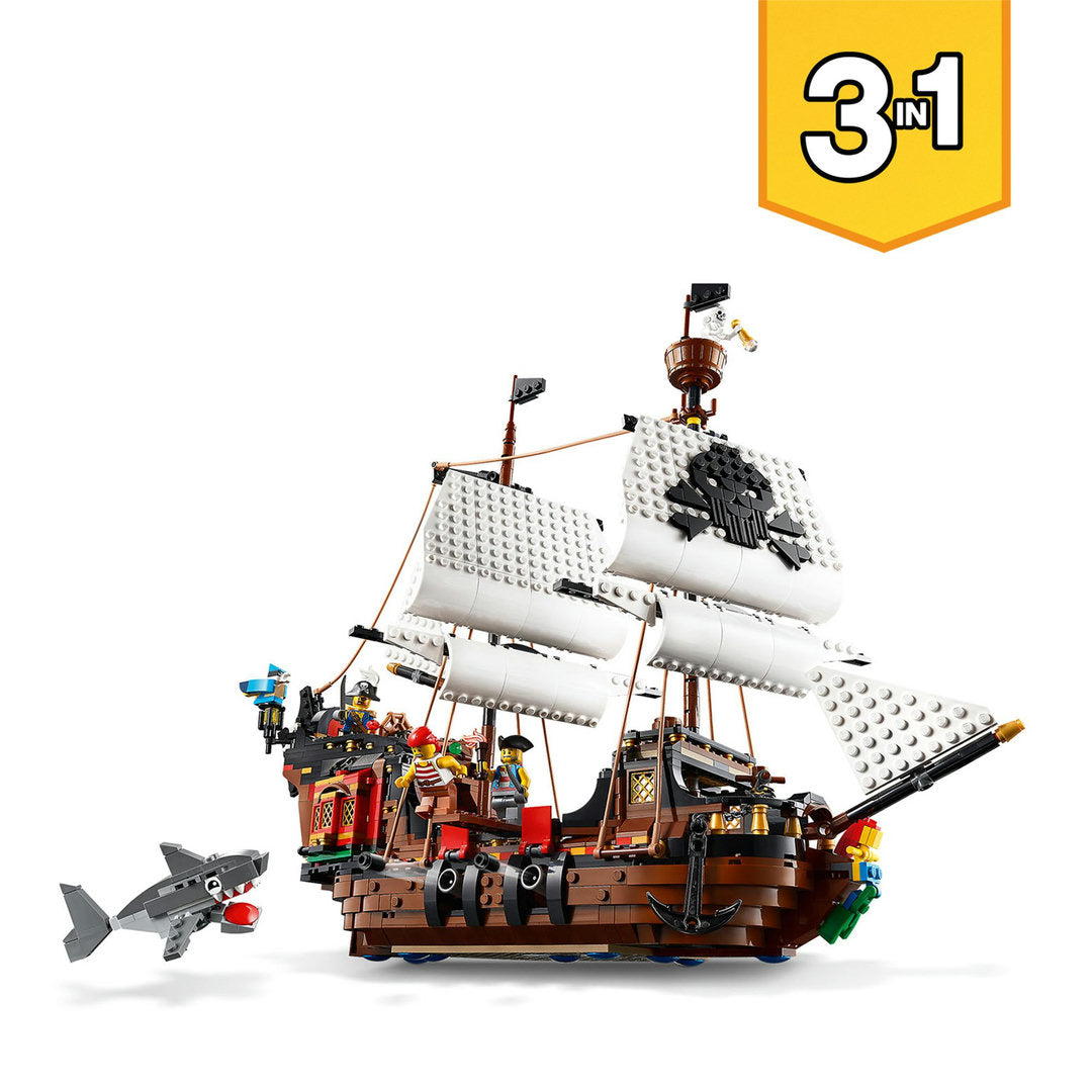 LEGO creator 3-in-1 piratenschip bouwset (1260 onderdelen)