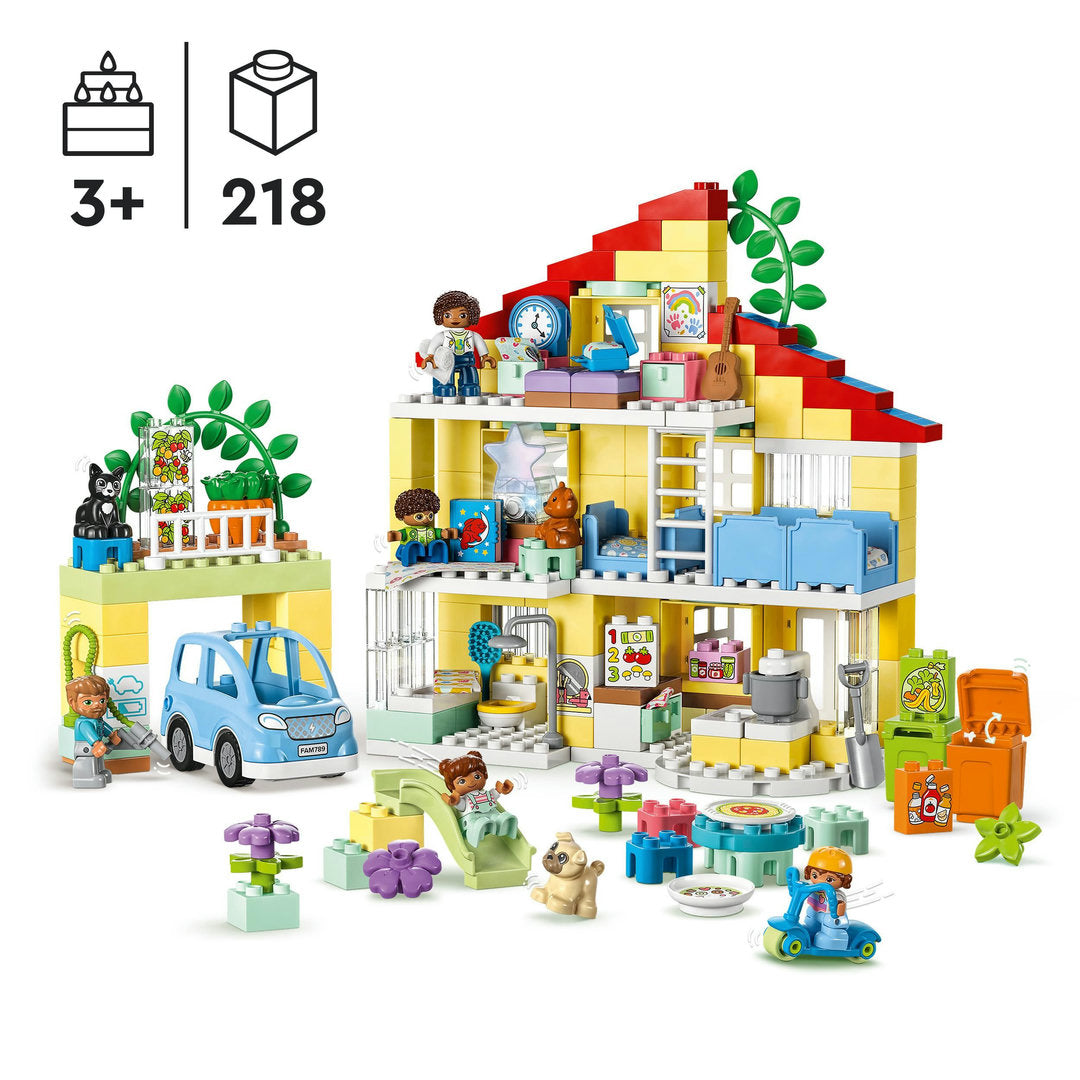 LEGO DUPLO stad 3-in-1 familiehuis (218 onderdelen)