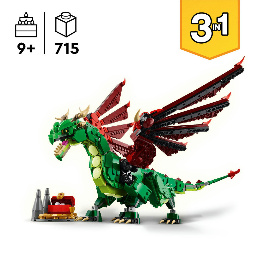 LEGO creator 3-in-1 middeleeuwse draak set
