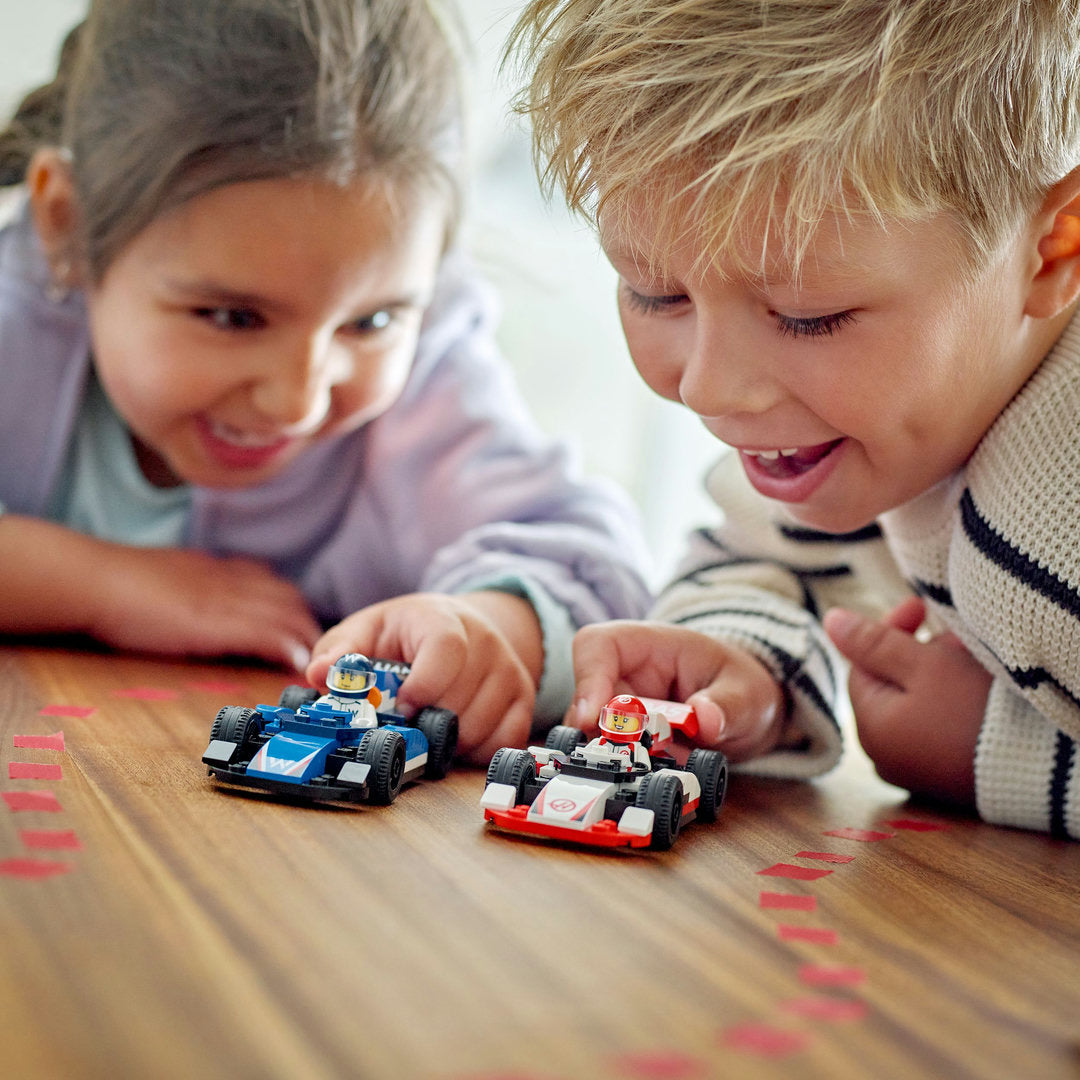 LEGO city f1 williams racing en haas f1 racewagens