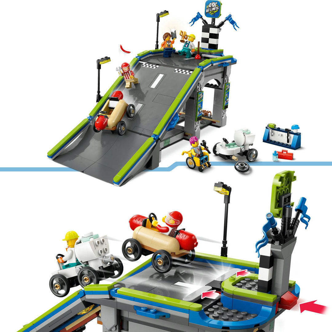 LEGO city snelle schans voor raceauto's zeepkistenset