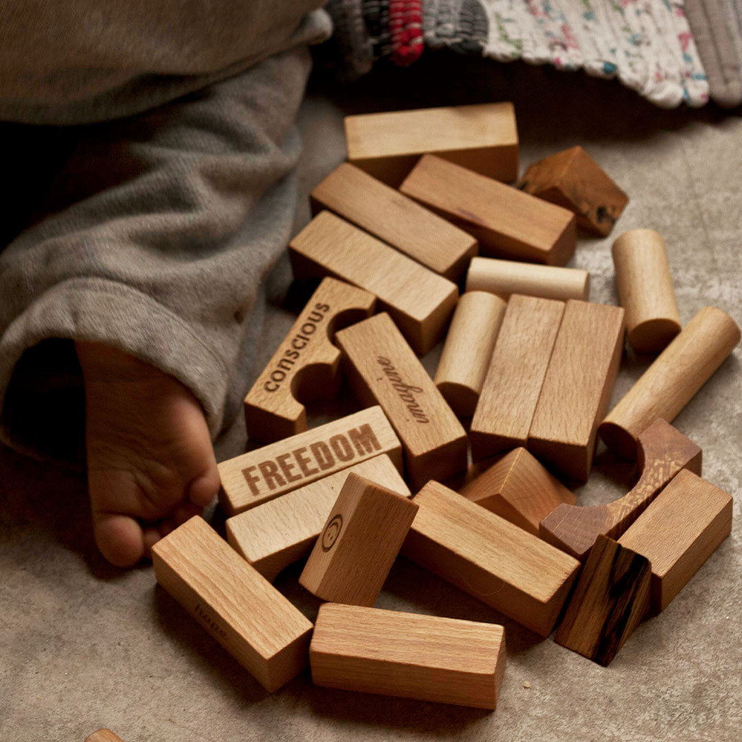 wooden story stapelblokken - naturel - lifestijl | 