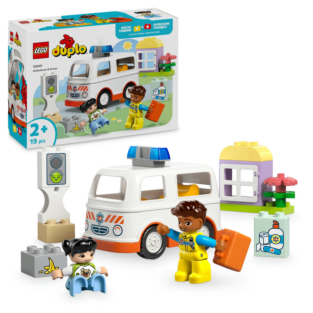 LEGO DUPLO ambulance met chauffeur voor fantasiespel