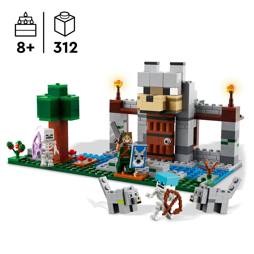 LEGO minecraft de wolvenburcht speelset met fort