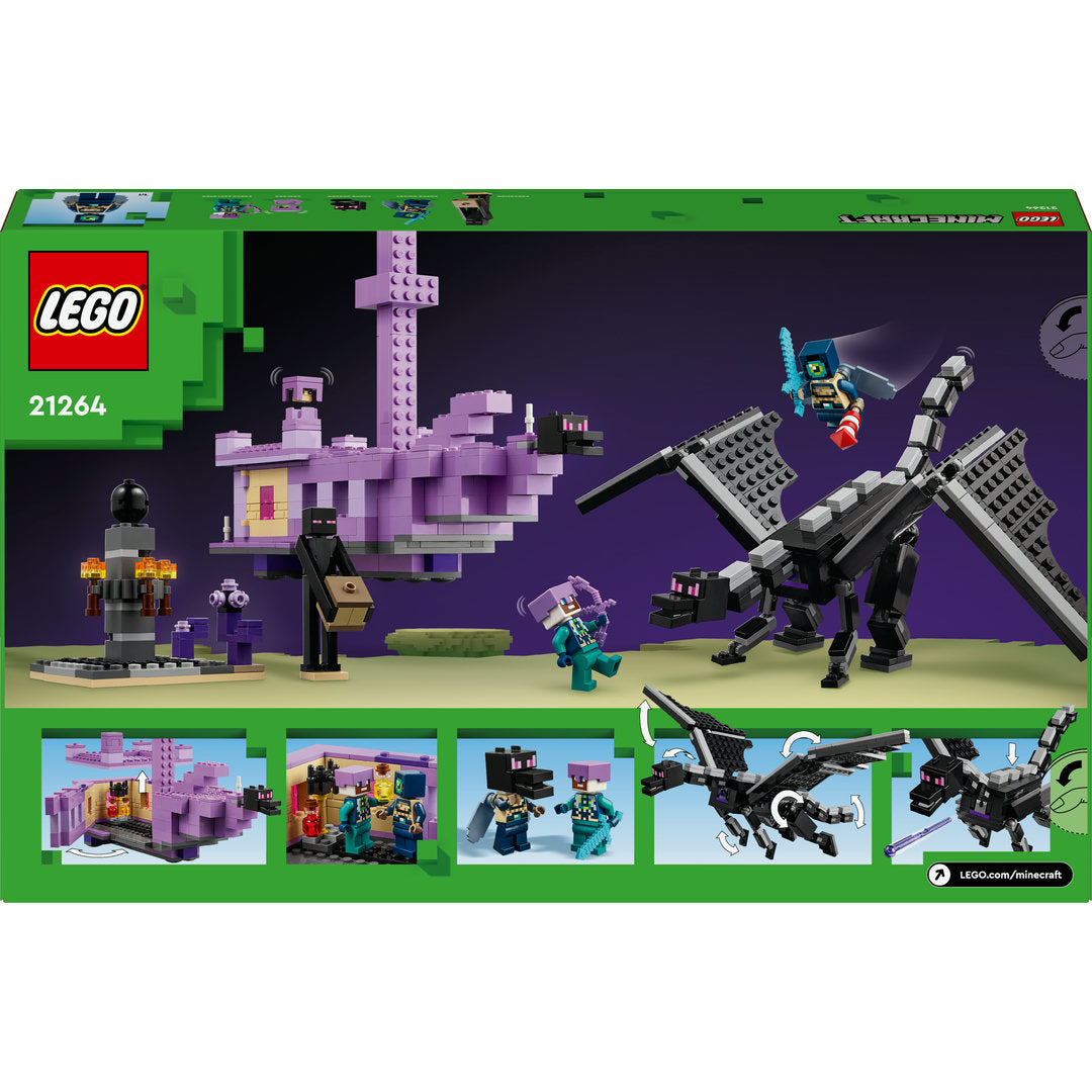 LEGO minecraft de enderdraak en het end-schip