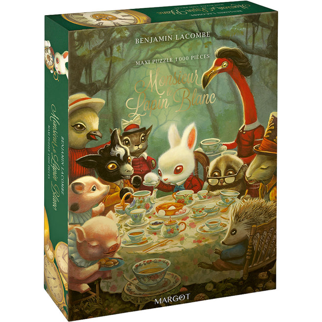 moulin roty puzzel maxi  - witte konijn - 1000st