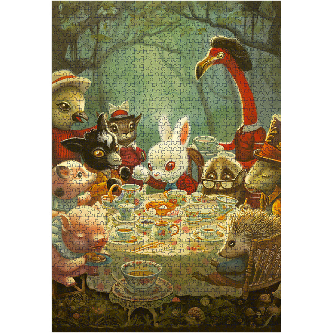 moulin roty puzzel maxi  - witte konijn - 1000st
