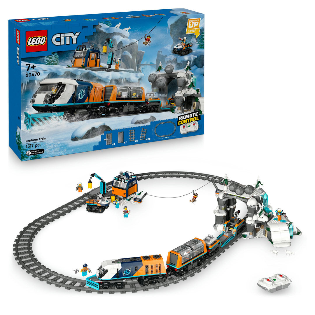 LEGO city onderzoekstrein op de noordpool voertuigset
