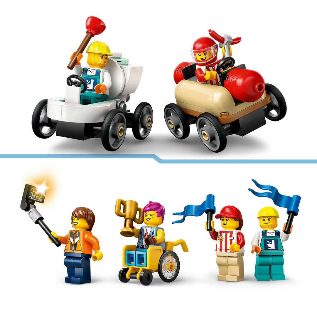 LEGO city snelle schans voor raceauto's zeepkistenset
