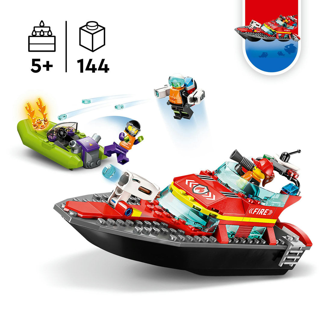 LEGO city reddingsboot brand  bouw- en speelset (144 onderdelen)