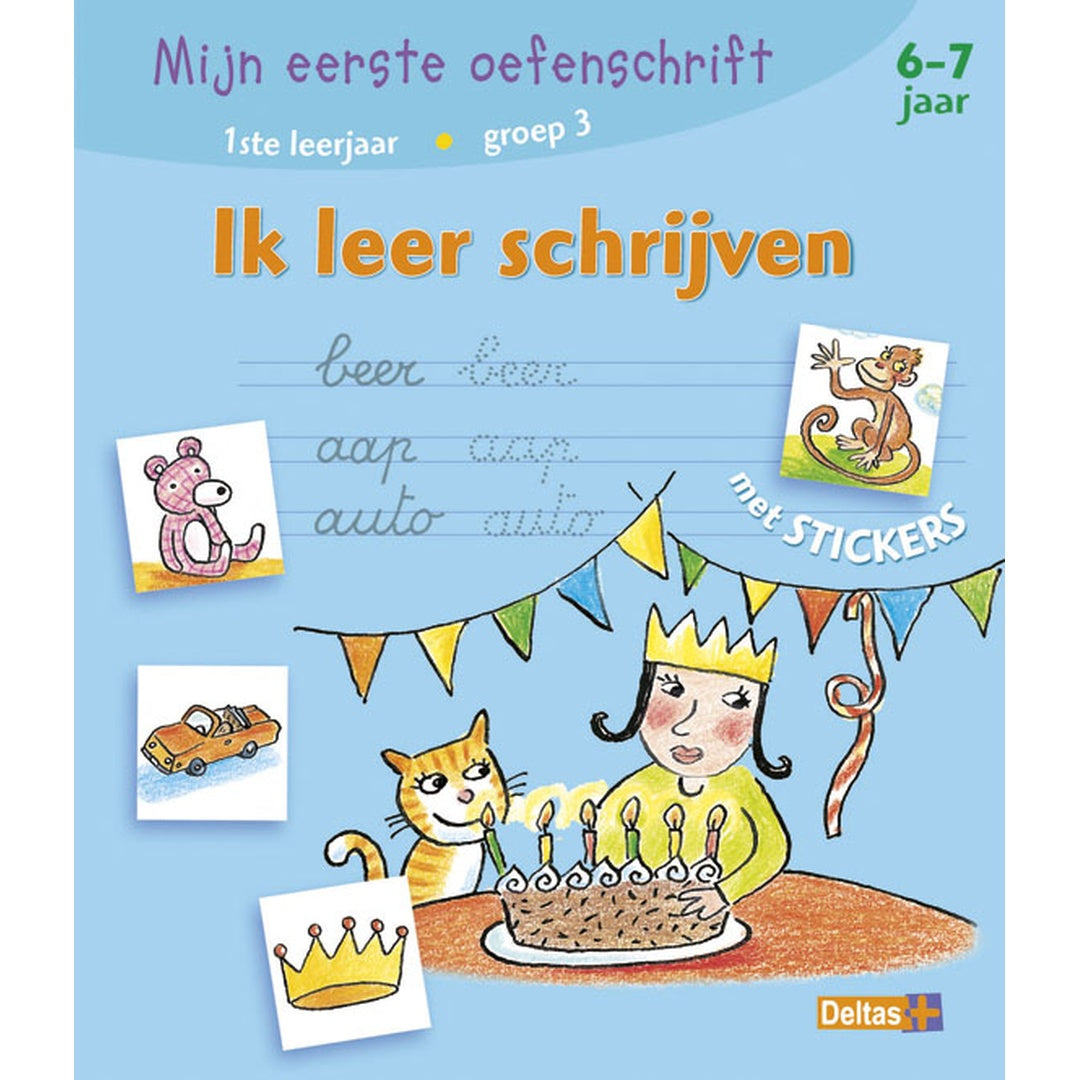 mijn eerste oefenschrift met stickers - ik leer schrijven