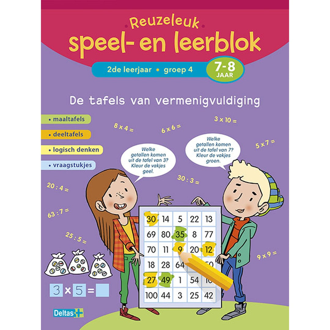 reuzeleuk speel- en leerblok tafels van vermenigvuldiging