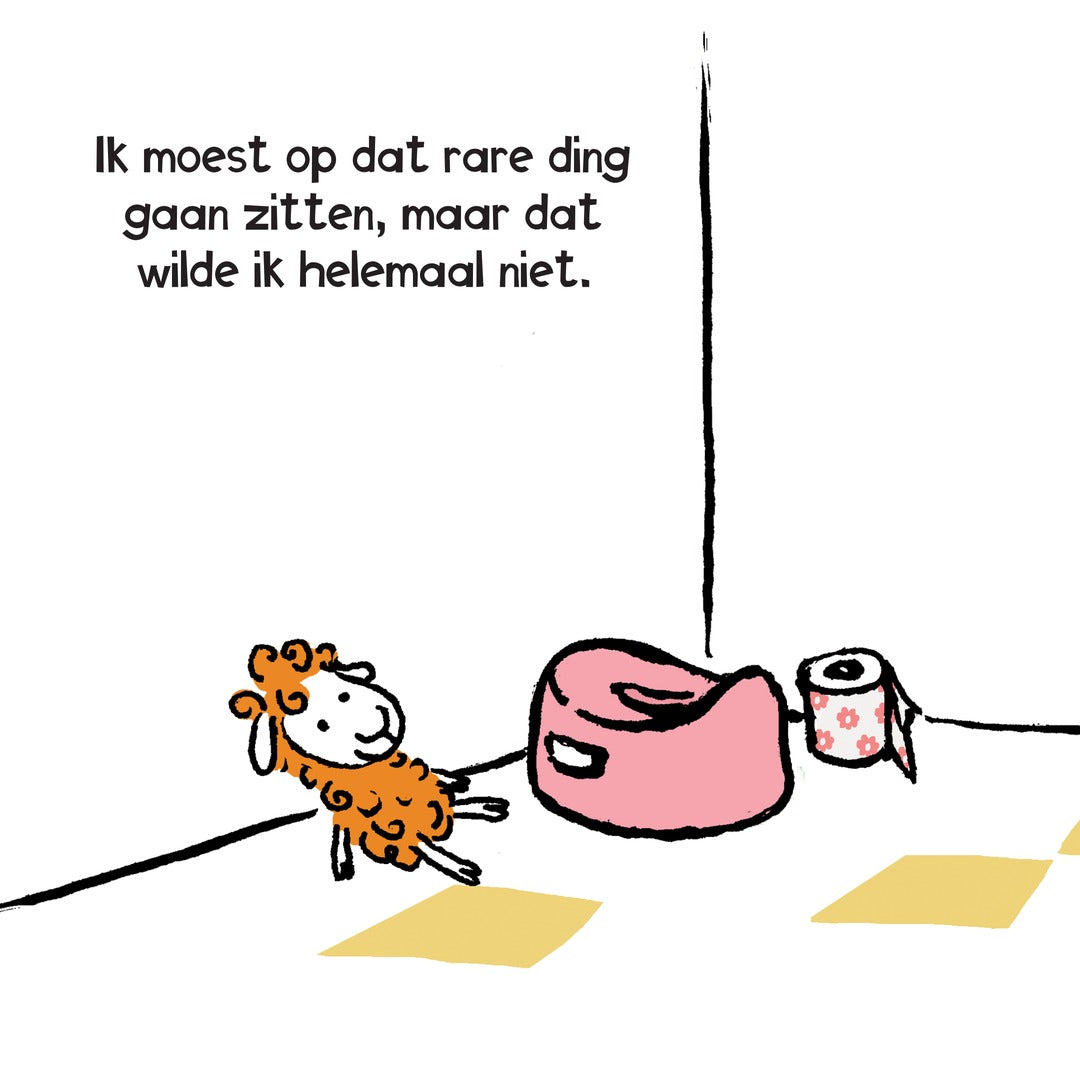 fien gaat op het potje