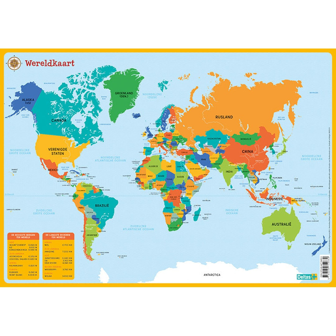 placemat - de wereldkaart