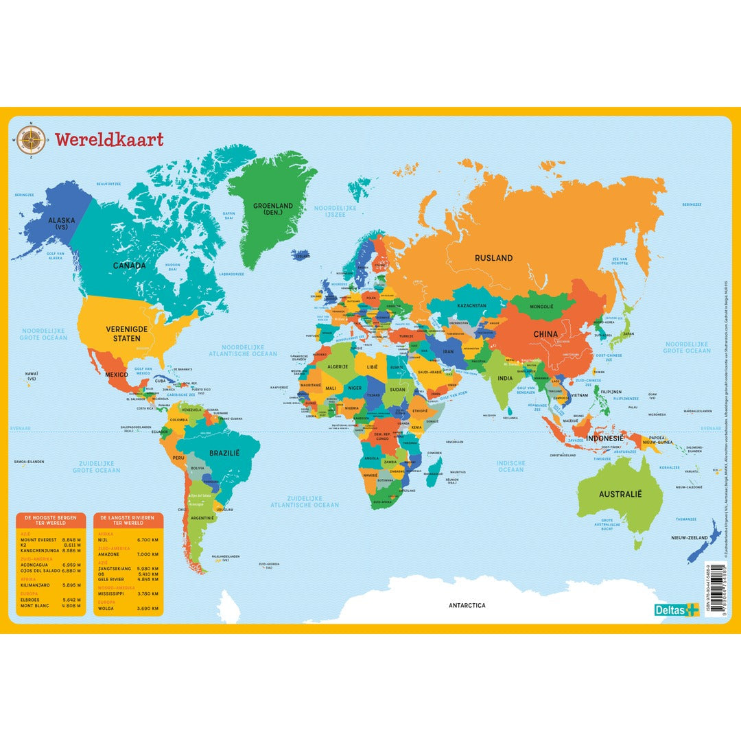 placemat - de wereldkaart