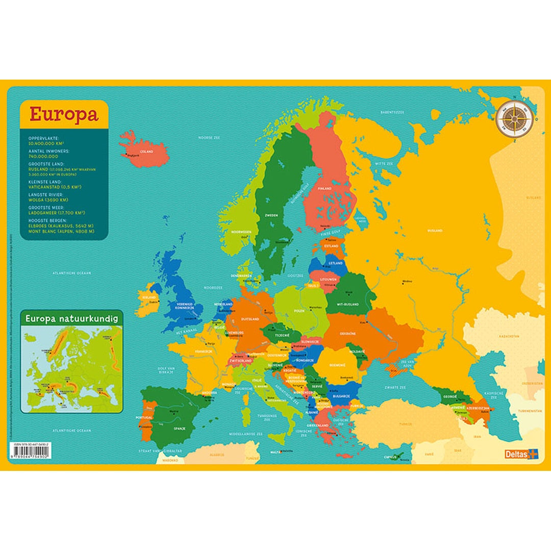 placemat - kaart europa