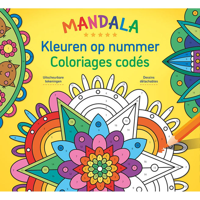 mandala - kleuren op nummer