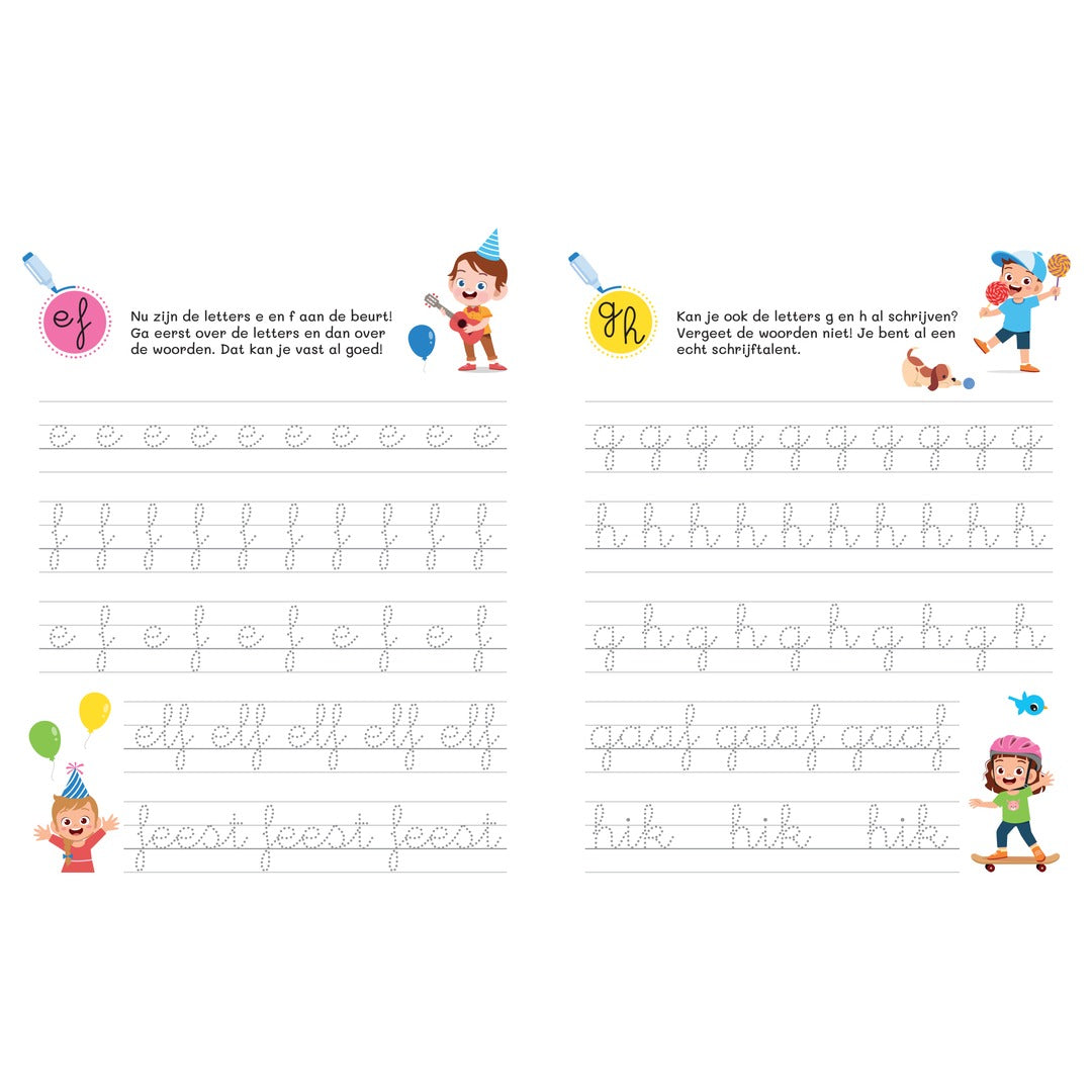 oefenpret met uitwisbare stift - ik leer schrijven