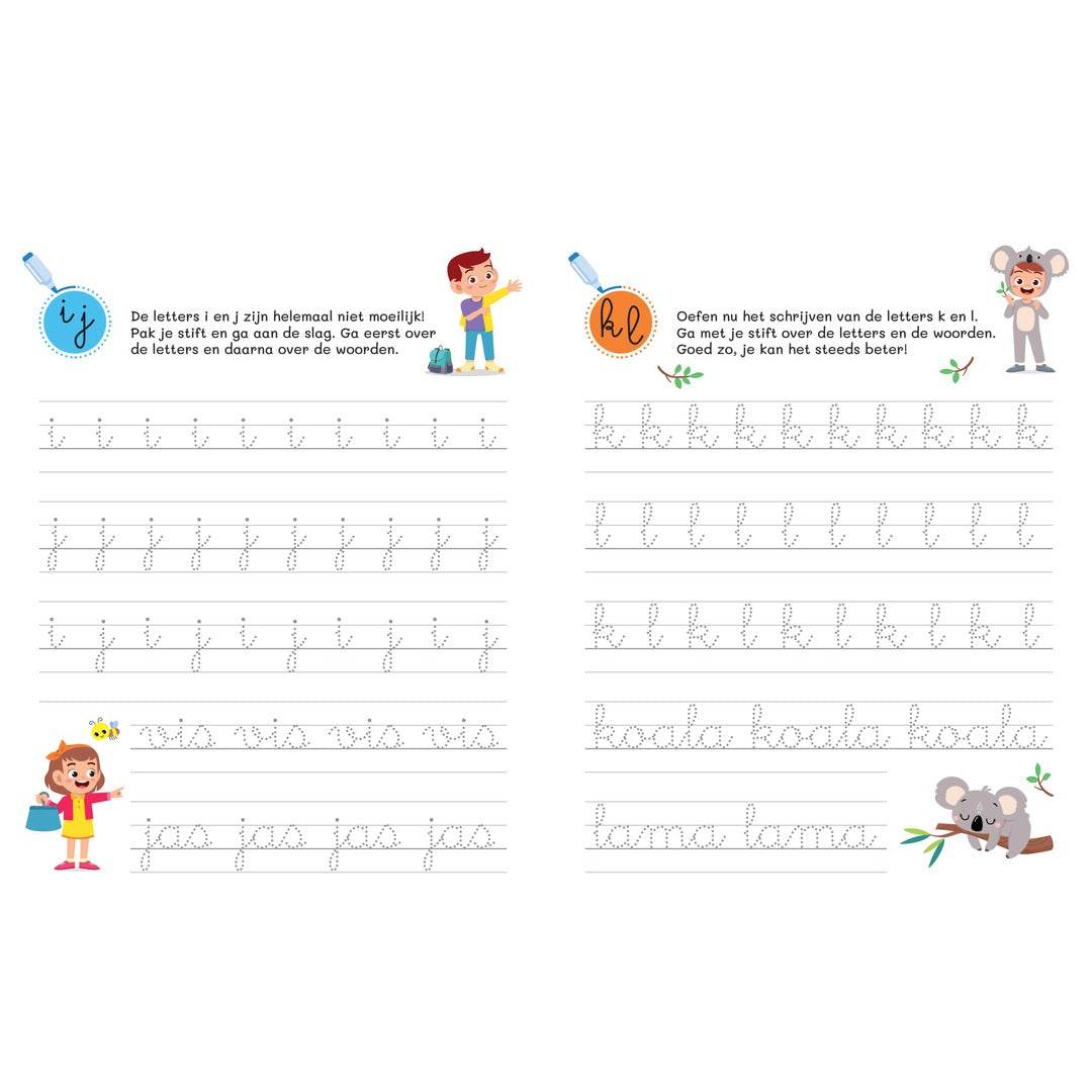 oefenpret met uitwisbare stift - ik leer schrijven