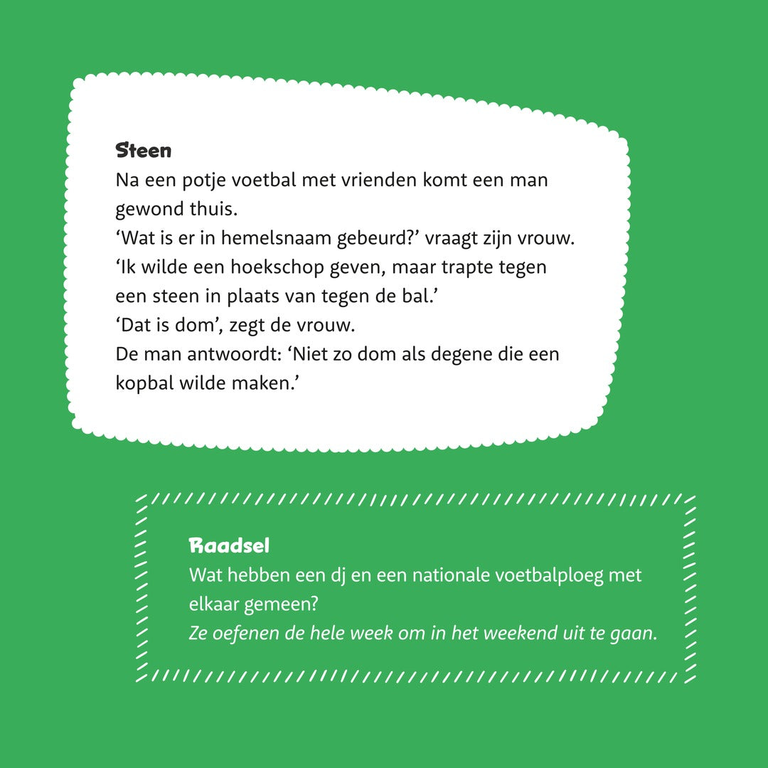 101 hilarische voetbalmoppen voor kinderen