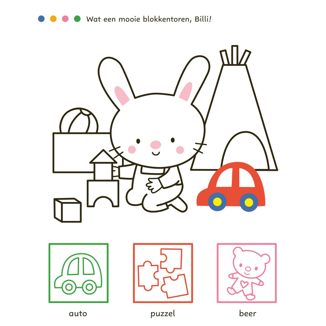 mijn allereerste stickerboek met woordjes - spelen en leren met billi