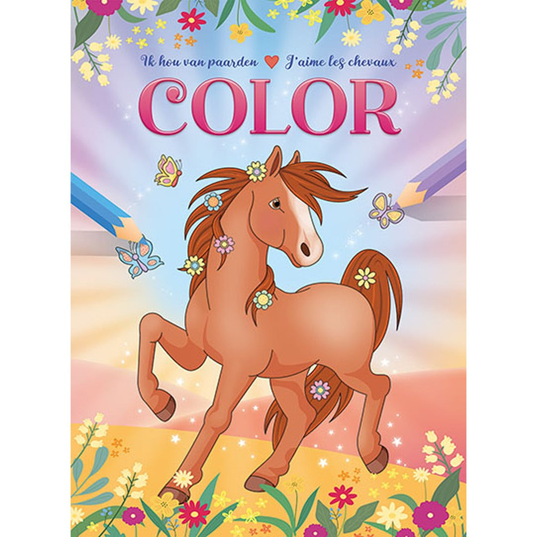 ik hou van paarden color kleurblok