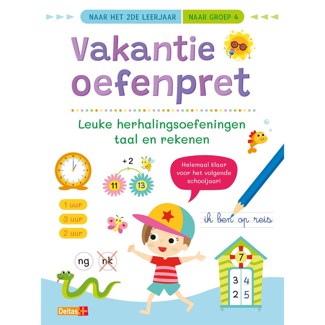 vakantie oefenpret - leuke herhalingsoefeningen taal en rekenen - naar het 2de leerjaar - naar groep 4