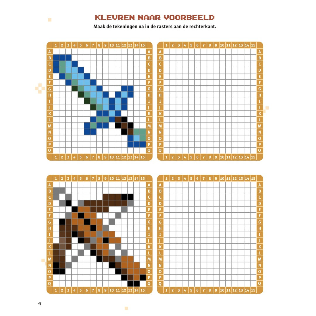 minecraft pixel kleurpret