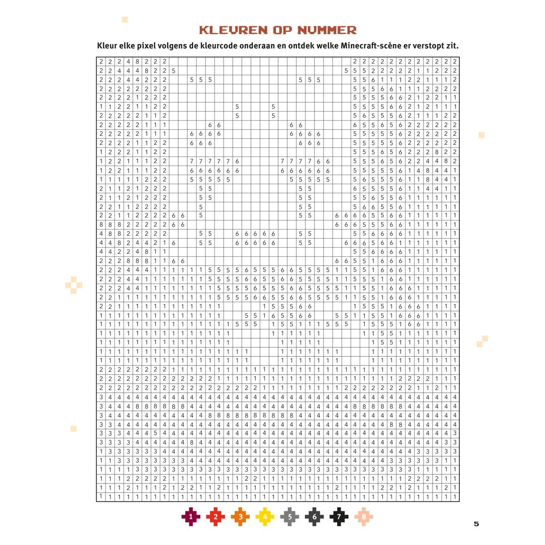 minecraft pixel kleurpret