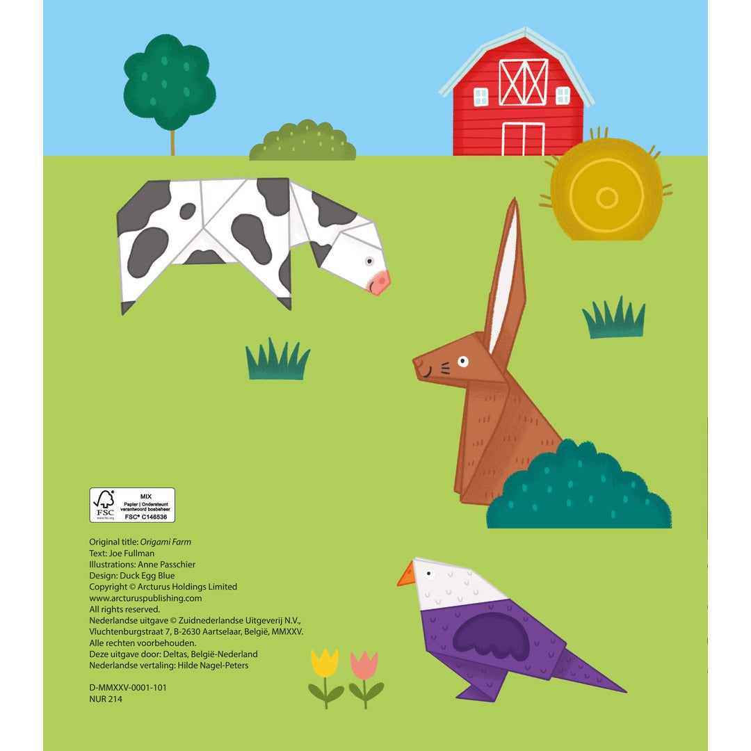 origami dieren van de boerderij