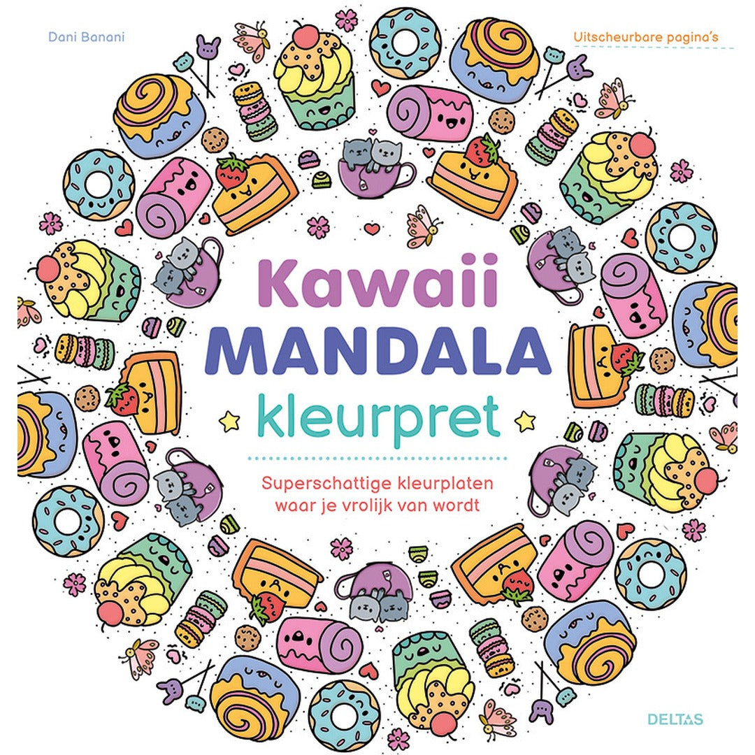 kawaii mandala kleurpret