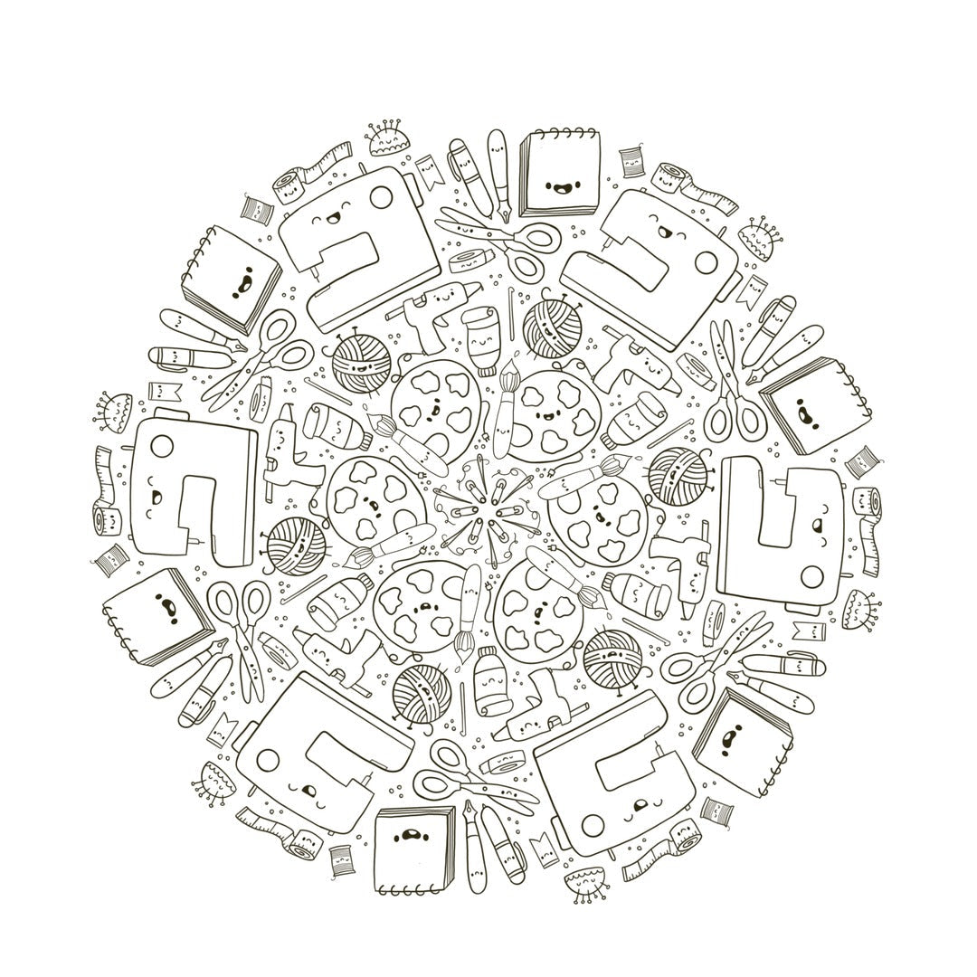 kawaii mandala kleurpret