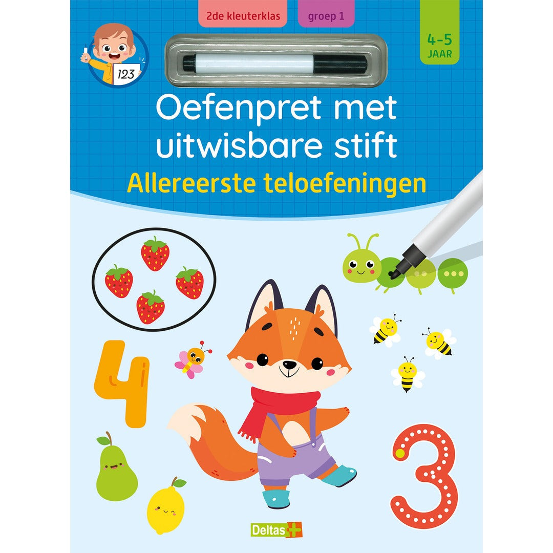 oefenpret met uitwisbare stift - allereerste teloefeningen