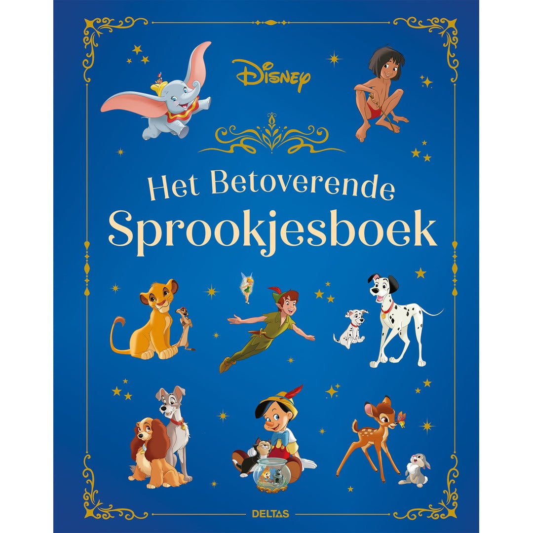 Deltas Disney Het Betoverende Sprookjesboek met diverse bekende Disney-personages op de blauwe kaft