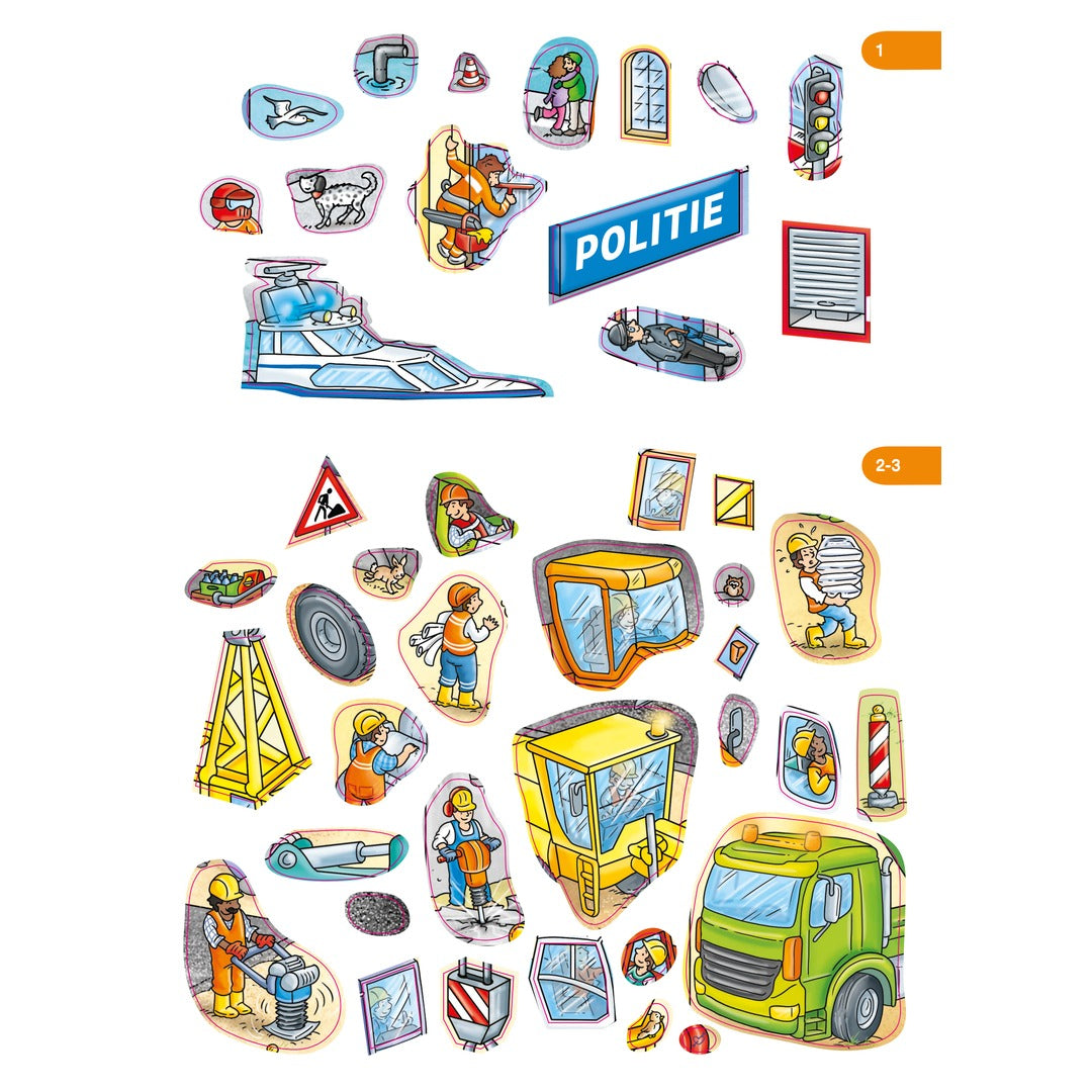 mijn leuke zoekboek met stickers - voertuigen