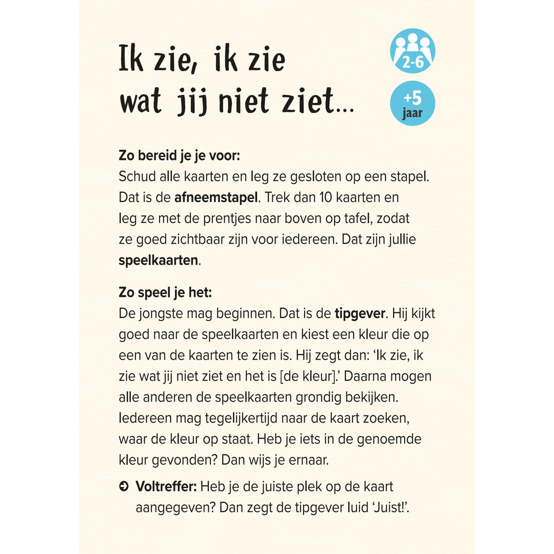 ik zie, ik zie wat jij niet ziet! - raadspel met kaarten