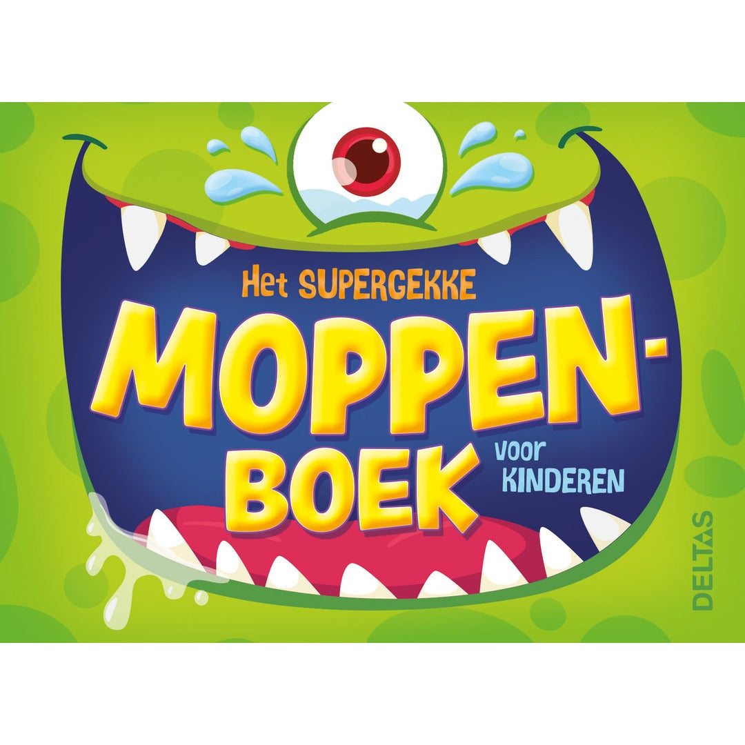 Deltas het supergekke moppenboek voor kinderen met een groen monster op de cover
