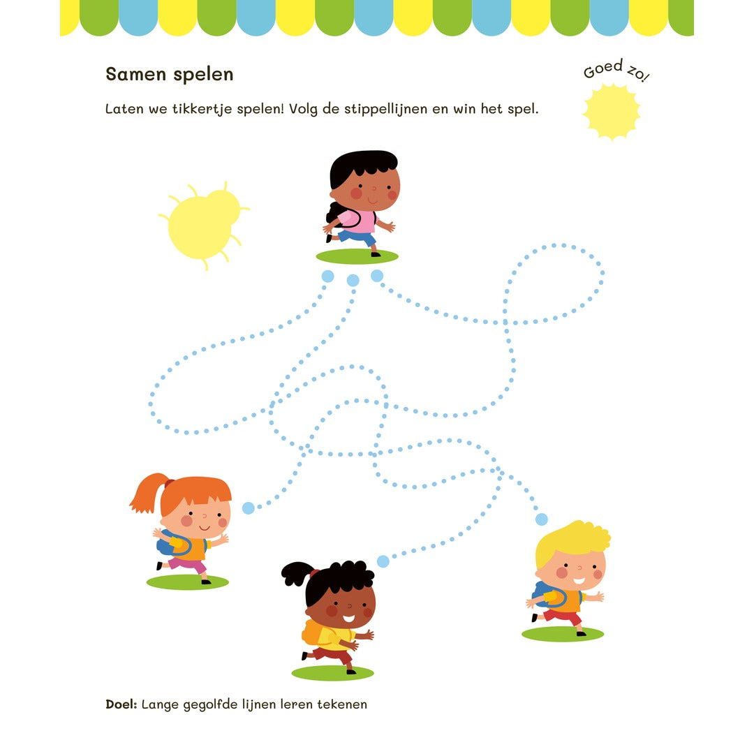 vakantie oefenboek met stickers - naar de 3de kleuterklas / naar groep 2