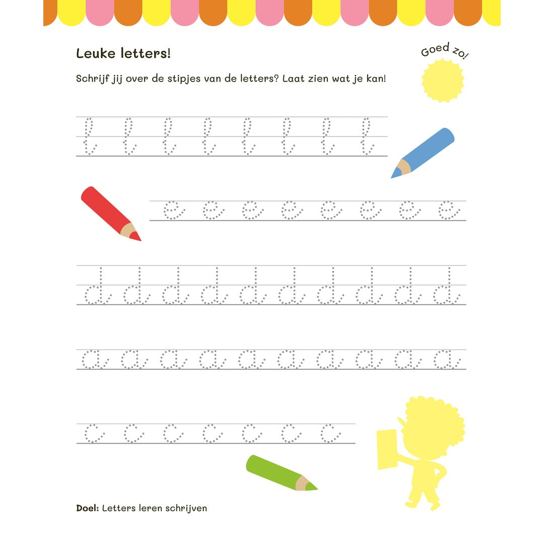 vakantie oefenboek met stickers - naar het 1ste leerjaar / naar groep 3