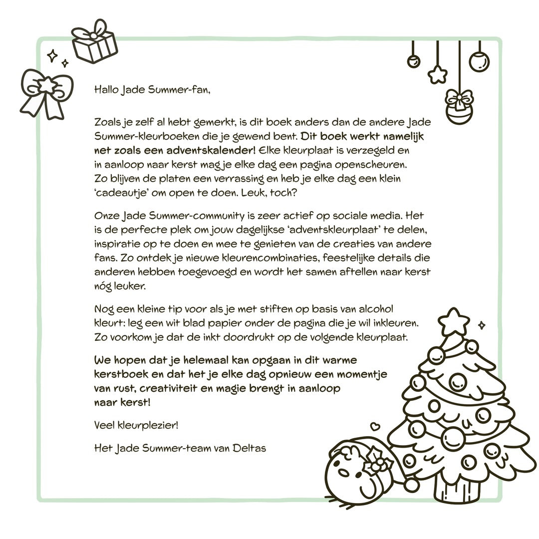 cozy christmas adventskalender om in te kleuren jade summer