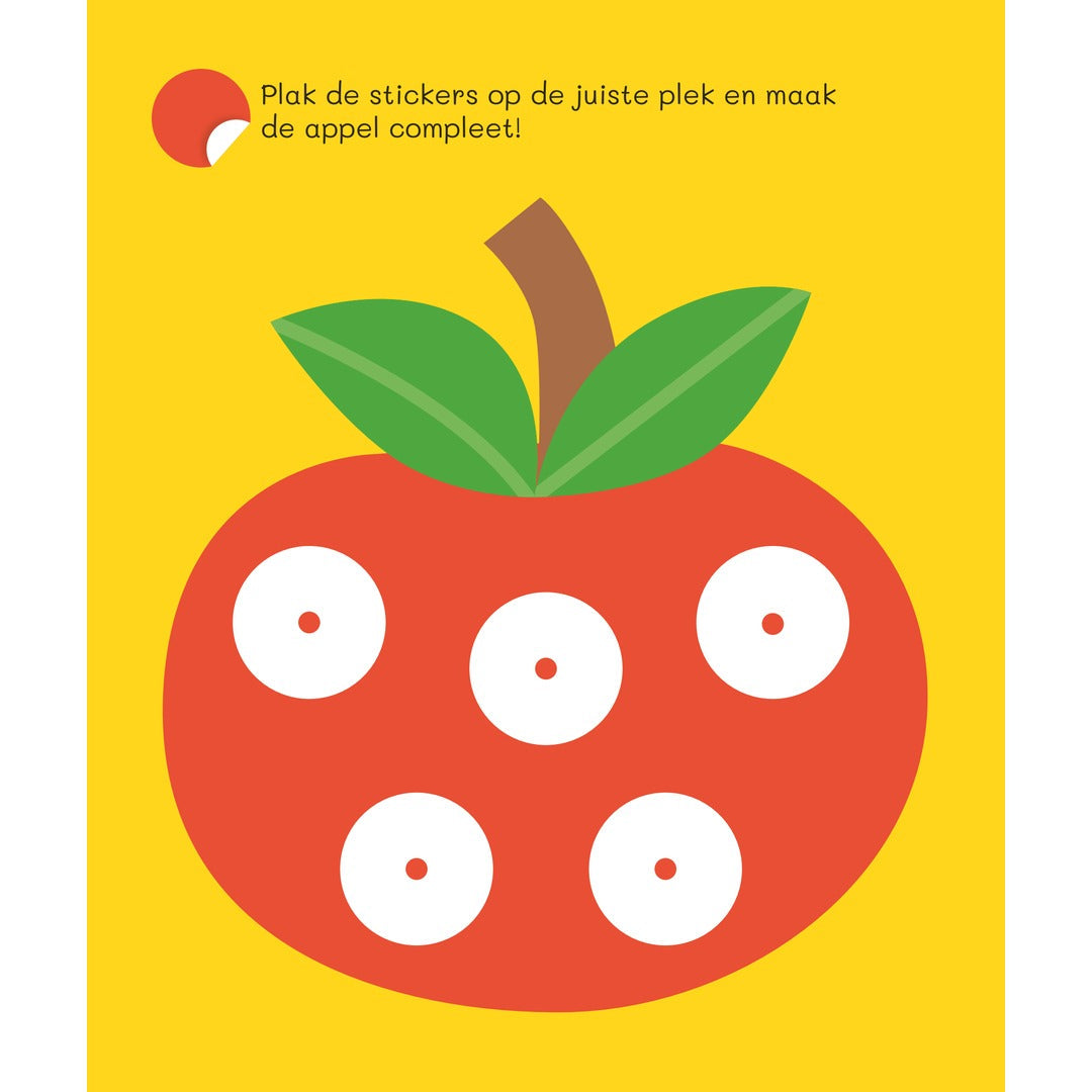 allereerste stickerpret met kleurrijke cirkels