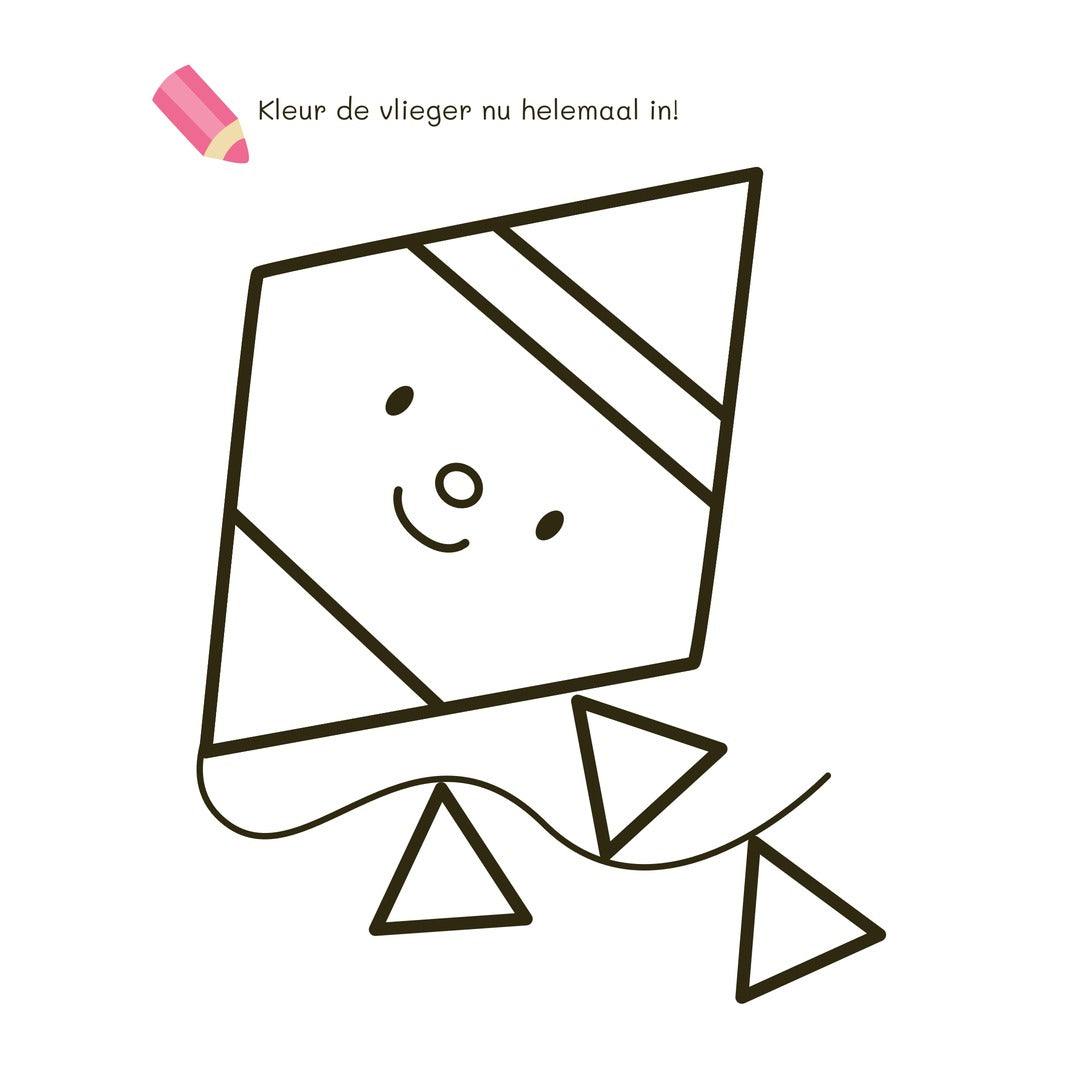 eerste stickerpret met eenvoudige vormen