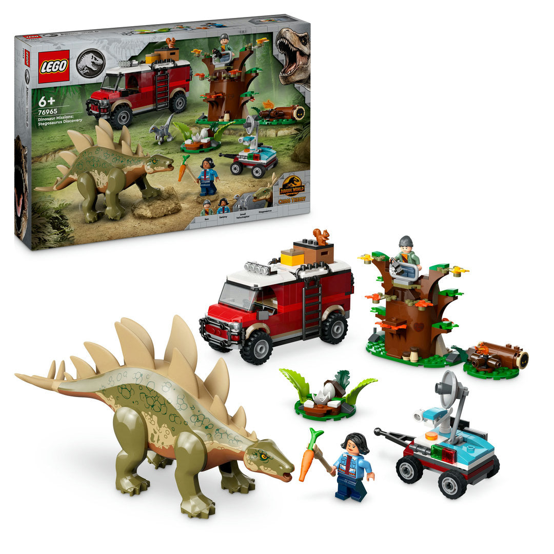 LEGO jurassic world dinosaurusmissies stegosaurus ontdekking