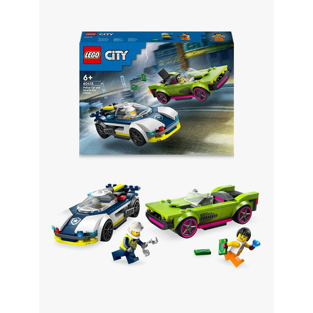 LEGO city politiewagen en snelle autoachtervolging set