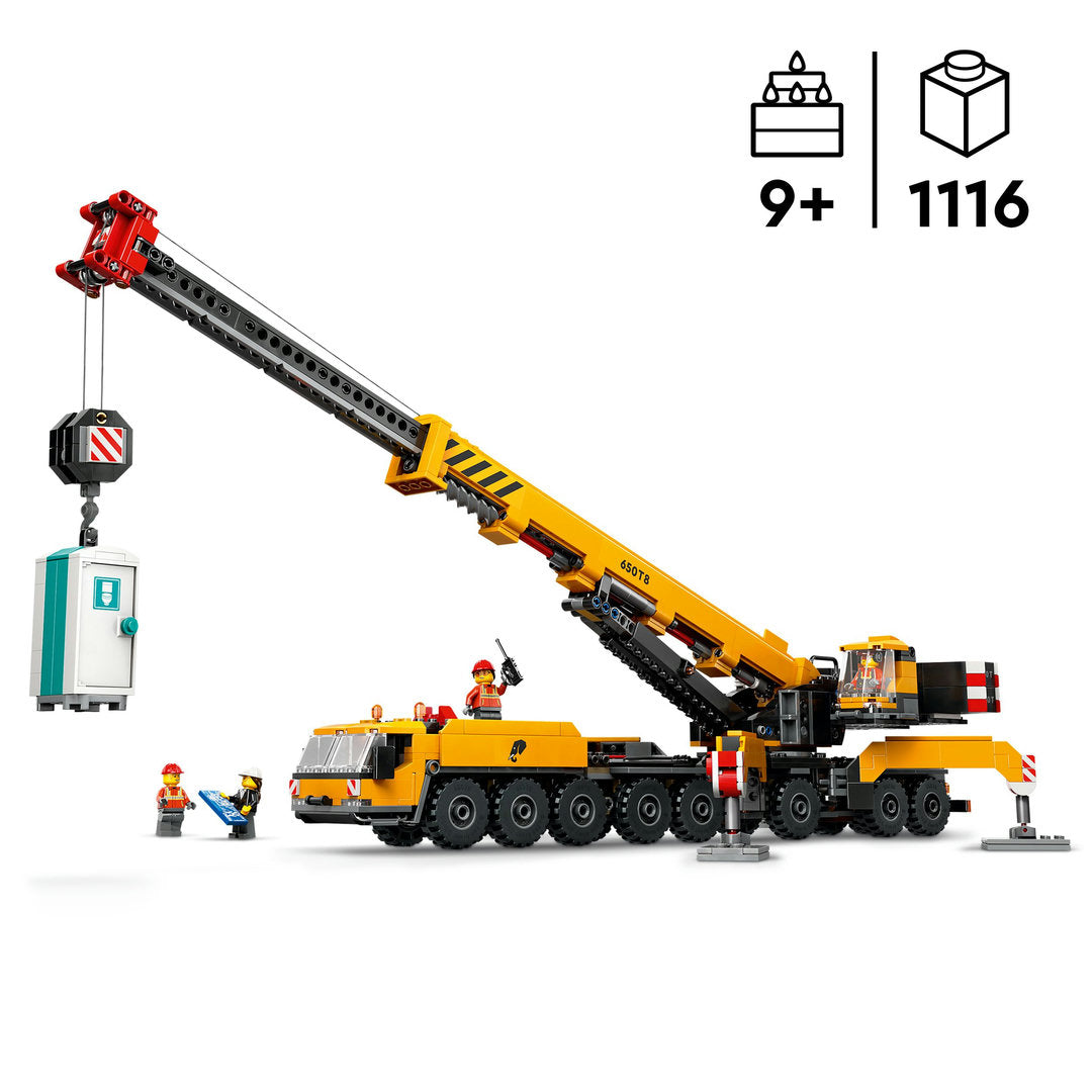 LEGO city gele mobiele bouwkraan set