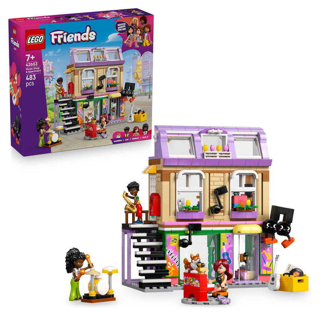 LEGO friends muziekwinkel en appartement bouwset