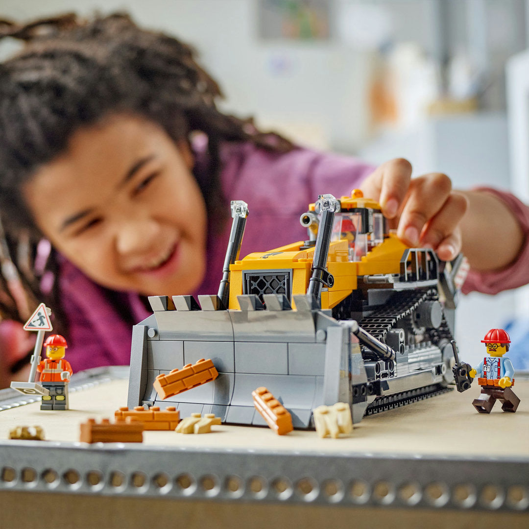 LEGO city gele bulldozer bouwplaatsvoertuig