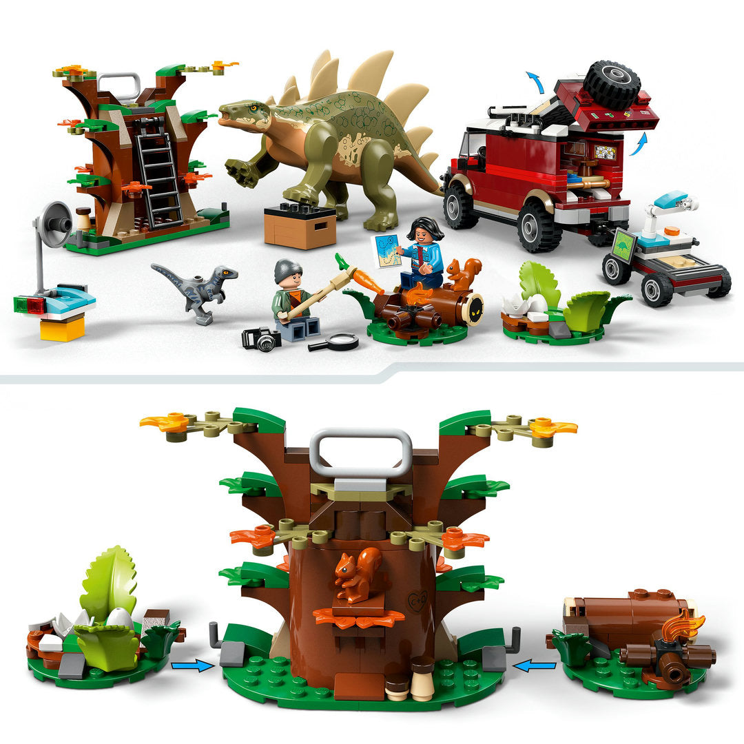 LEGO jurassic world dinosaurusmissies stegosaurus ontdekking