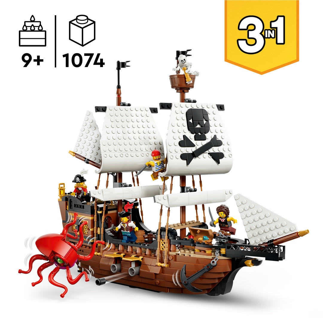 lego creator 3in1 klassiek piratenschip | 31387 | 1